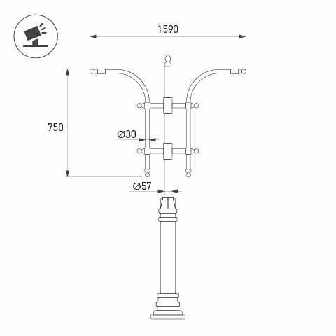 Кронштейн OXOR-SB3-2 BLACK, Arlight, 051636, изображение 2