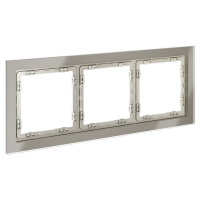 Рамка стеклянная VOLTUM S70 на 3 поста, (шелк, стекло), Voltum, VLS110304 Рамка стеклянная VOLTUM S70 на 3 поста, (шелк, стекло), Voltum, VLS110304