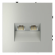 Розетка компьютерная встраиваемая VOLTUM S70 двойная RJ45+RJ45 кат.6, (сталь), Voltum, VLS060205