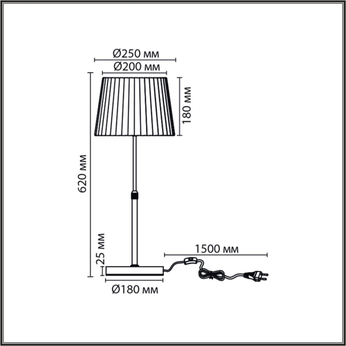 Настольная лампа E27 1*60W 220V TUNE MODERNI LN26 519 LUMION 8302/1T, схема товара Настольная лампа E27 1*60W 220V TUNE MODERNI LN26 519 LUMION 8302/1T, схема товара