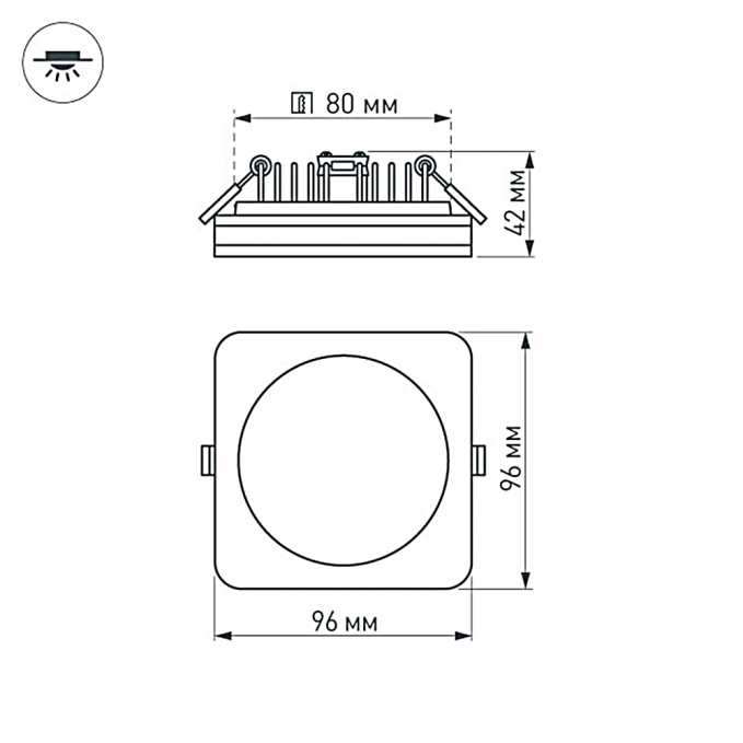 Светодиодная панель LTD-96x96SOL-10W Day White 4000K, Arlight, 017634, изображение 6 Светодиодная панель LTD-96x96SOL-10W Day White 4000K, Arlight, 017634, изображение 6