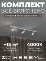 Комплект трековый Skylite №3, Hesby Lighting, HSBL_kompl_S003_NI1W4K Комплект трековый Skylite №3, Hesby Lighting, HSBL_kompl_S003_NI1W4K