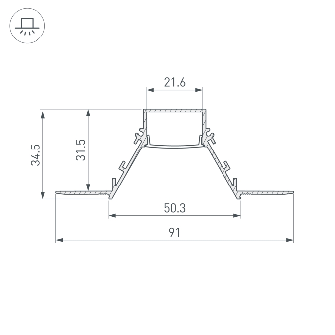 Профиль COMFORT21-V-FANTOM-2000 BLACK, Arlight, 052544, изображение 5