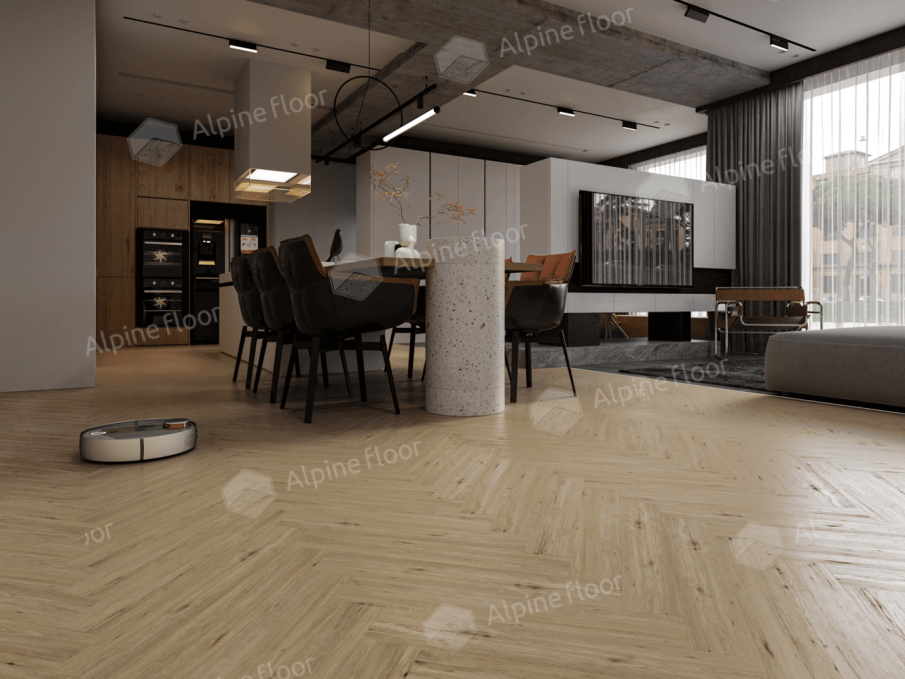 Ламинат Alpine Floor Herringbone 8 Pro Дуб Лион, LF102-1 Ламинат Alpine Floor Herringbone 8 Pro Дуб Лион, LF102-1