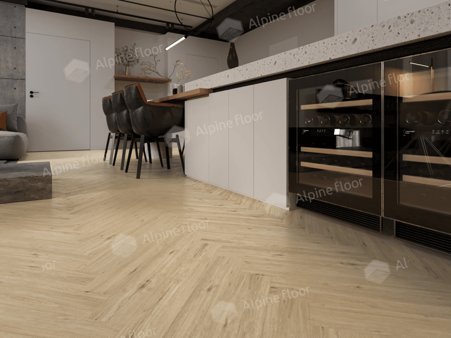 Ламинат Alpine Floor Herringbone 8 Pro Дуб Лион, LF102-1 Ламинат Alpine Floor Herringbone 8 Pro Дуб Лион, LF102-1