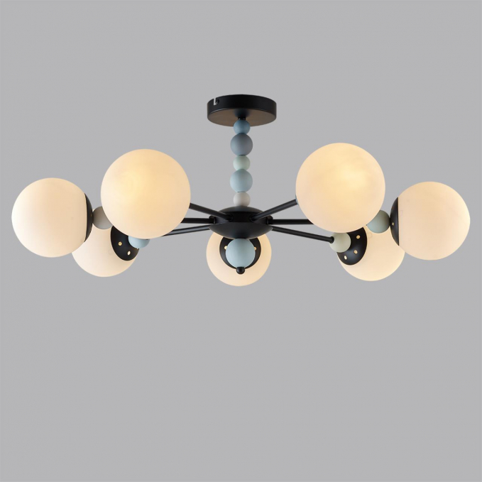 Люстра потолочная E14 7*40W 220V SUNDAY MODERNI LN26 360 LUMION 6526/7C, фото на цветном фоне 1 Люстра потолочная E14 7*40W 220V SUNDAY MODERNI LN26 360 LUMION 6526/7C, фото на цветном фоне 1