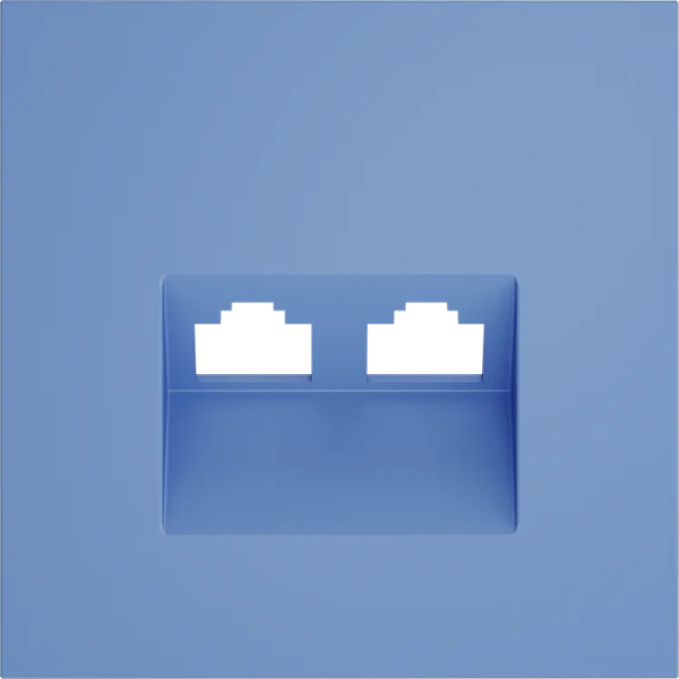Накладка для розетки компьютерной двойной RJ45+RJ45 кат.6, S70 (деним), Voltum, VLS001415 Накладка для розетки компьютерной двойной RJ45+RJ45 кат.6, S70 (деним), Voltum, VLS001415