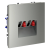 Розетка акустическая встраиваемая VOLTUM S70 4-местная, (сталь), Voltum, VLS060305