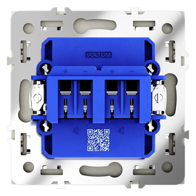 Розетка акустическая встраиваемая VOLTUM S70 4-местная, (сталь), Voltum, VLS060305 Розетка акустическая встраиваемая VOLTUM S70 4-местная, (сталь), Voltum, VLS060305