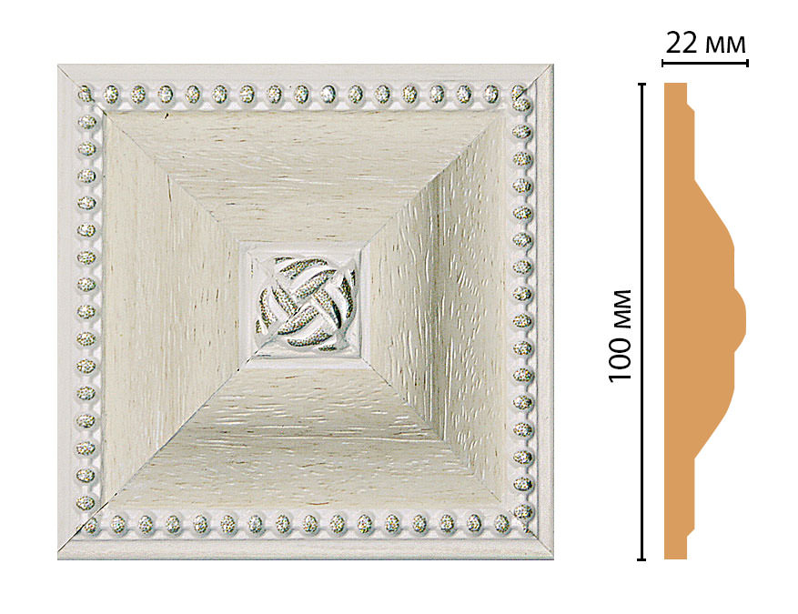 Вставка цветная Decomaster D209-15, 100x100x22 мм Вставка цветная Decomaster D209-15, 100x100x22 мм