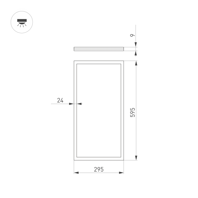 Светильник DL-INTENSO-S300x600-28W Warm3000 (WH, 120 deg, CRI90, 230V), Arlight, 043554