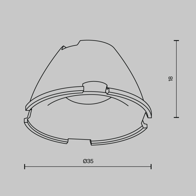 Линза для серии Альфа / Alfa LED 36°, LensD35-36, изображение 3 Линза для серии Альфа / Alfa LED 36°, LensD35-36, изображение 3