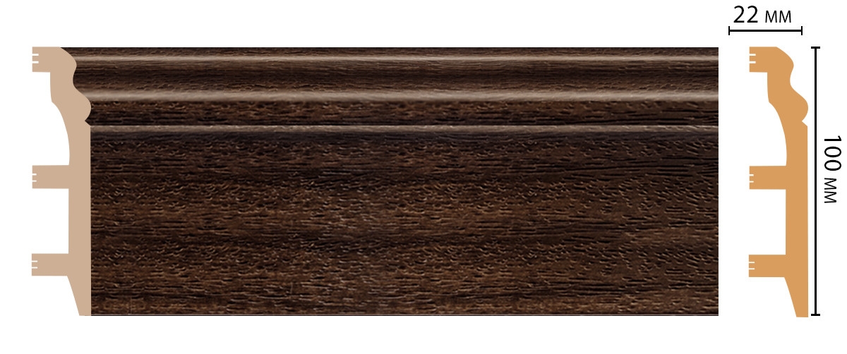 Плинтус Decomaster D232-438/14 ДМ, 100x22x2400 мм Плинтус Decomaster D232-438/14 ДМ, 100x22x2400 мм