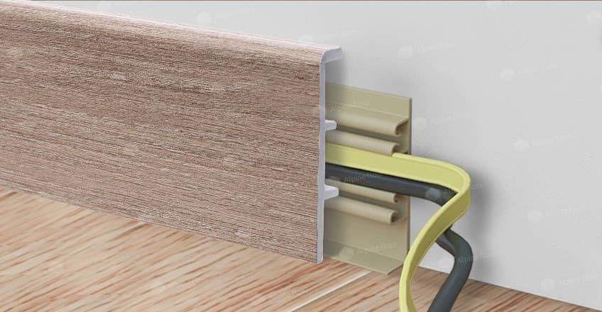 Плинтус Alpine Floor Rico Concept 80 Вишня Гамильтон, RC 80015 Плинтус Alpine Floor Rico Concept 80 Вишня Гамильтон, RC 80015