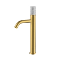 Смеситель для раковины Boheme Stick 122-MG-MR-GR золото-матовый