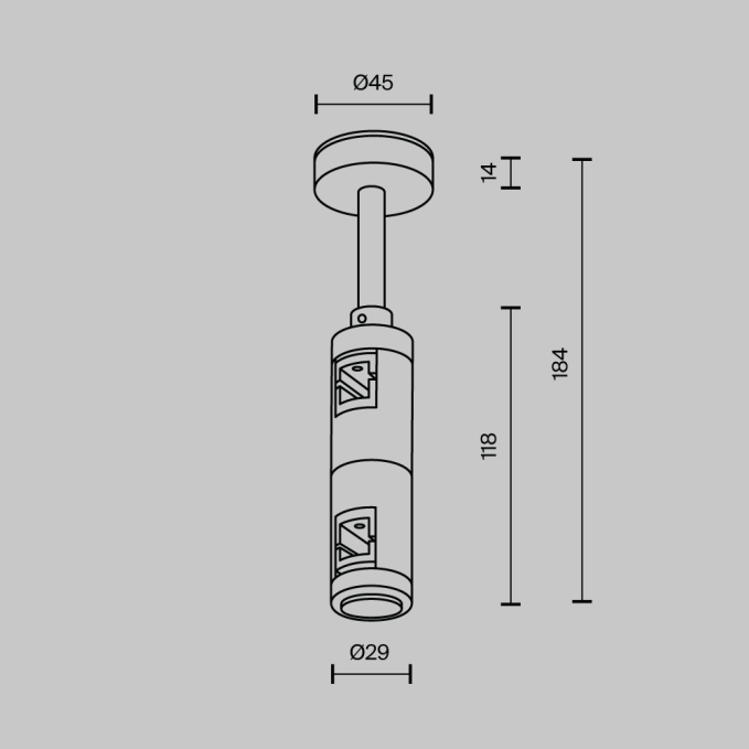 Крепление потолочное двойное Short 78мм Flarity латунь, TRA156C-D1-BS, изображение 4 Крепление потолочное двойное Short 78мм Flarity латунь, TRA156C-D1-BS, изображение 4