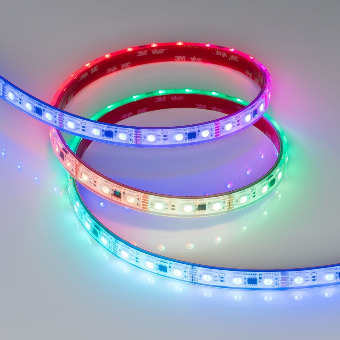 Светодиодная лента герметичная DMX-PS-B60-12mm 12V RGB-PX3 (14 W/m, IP67, 5060, 5m), Arlight, 039605, изображение 5
