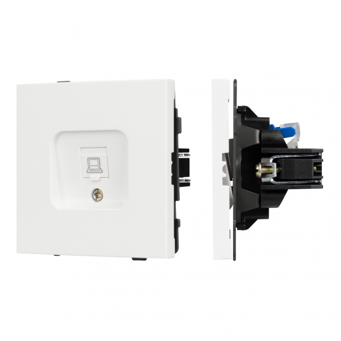 Механизм компьютерной розетки SCT-TENDO-MPC1-SFPL-WH (RJ-45, CAT6), Arlight, 054594, изображение 1 Механизм компьютерной розетки SCT-TENDO-MPC1-SFPL-WH (RJ-45, CAT6), Arlight, 054594, изображение 1
