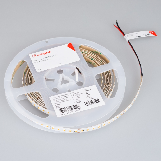 Светодиодная лента UL-A126-10mm 24V Warm3500 (8 W/m, IP20, 5m), Arlight, 044496, изображение 3 Светодиодная лента UL-A126-10mm 24V Warm3500 (8 W/m, IP20, 5m), Arlight, 044496, изображение 3
