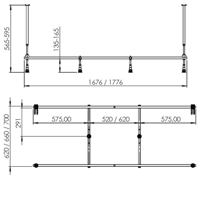 Каркас для ванны AM.PM Libre W60A-170-070W-R Каркас для ванны AM.PM Libre W60A-170-070W-R