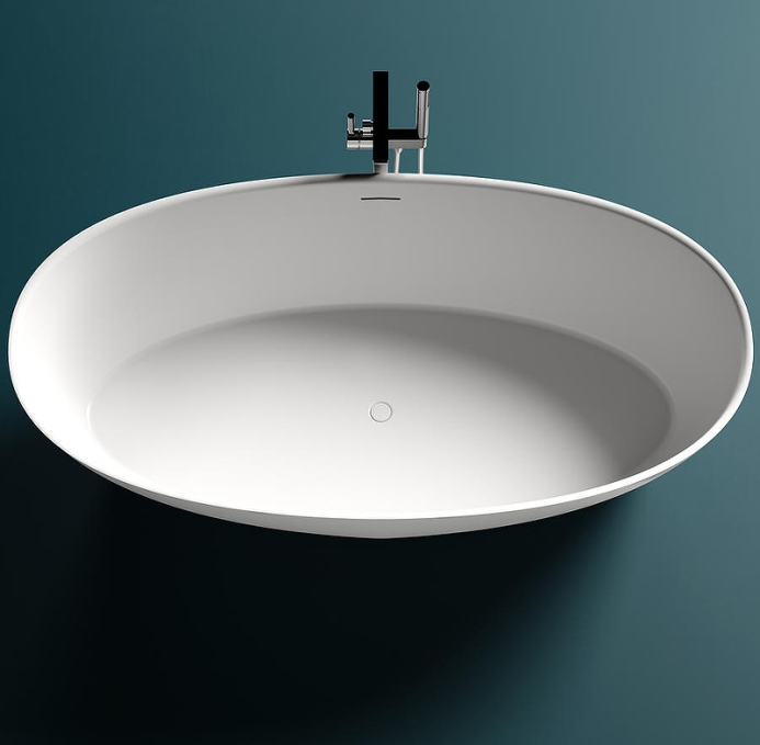 Ванна из искусственного камня Salini Alda 160x80 101923M белая матовая отдельно стоящая