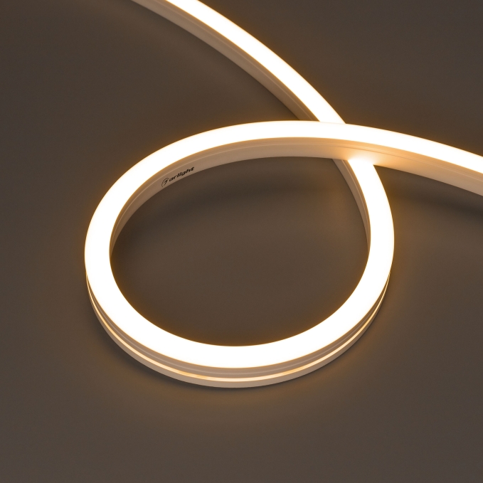 Светодиодная лента герметичная MOONLIGHT-SIDE-A140-12x17mm 24V Warm2700 (9.6 W/m, IP67, 5m, wire x2), Arlight, 042783, изображение 2