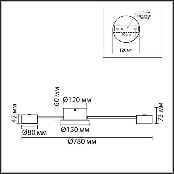 Люстра GX53 LED 6*7W 220V TORINA COMFI LN26 251 LUMION 8344/6C, схема товара Люстра GX53 LED 6*7W 220V TORINA COMFI LN26 251 LUMION 8344/6C, схема товара