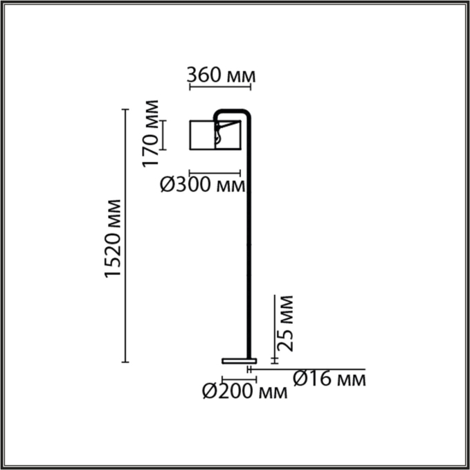 Торшер E27 1*60W 220V VELVETA NEOCLASSI LN26 464 LUMION 8073/1F, схема товара