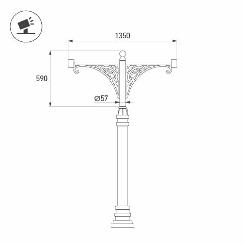 Кронштейн OXOR-SB5-2 BLACK, Arlight, 051639, изображение 2