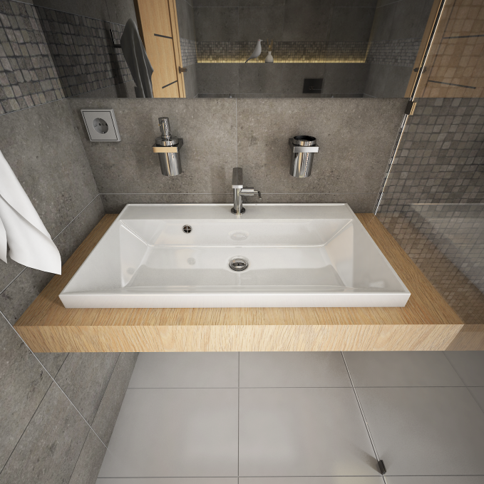 Мебельная раковина Madera Classica 4627173210201 100 см белая глянцевая