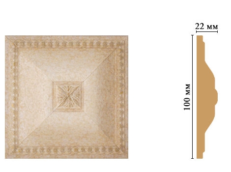 Вставка цветная Decomaster D209-18D, 100x100x22 мм Вставка цветная Decomaster D209-18D, 100x100x22 мм