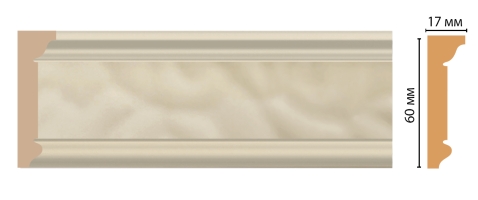 Карниз, плинтус потолочный Decomaster D216-61, 60x17x2400 мм