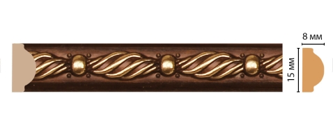 Молдинг Decomaster 130-51 ДМ, 15x8x2400 мм