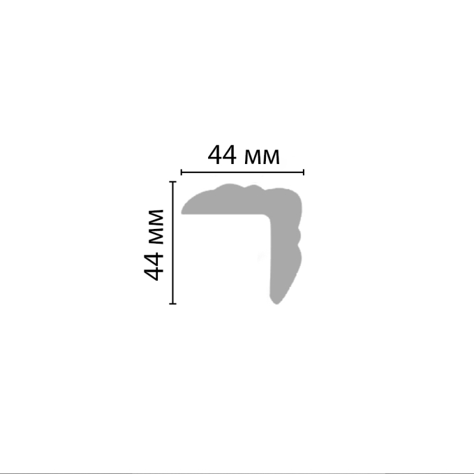 Молдинг гладкий Decomaster 96206F гибкий, 44x44x2400 мм Молдинг гладкий Decomaster 96206F гибкий, 44x44x2400 мм