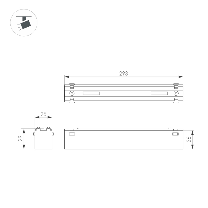 Светильник MAG-VIBE-FLAT-L293-12W Day4000-MIX (WH, 100 deg, 48V, DALI), Arlight, 045018, изображение 3