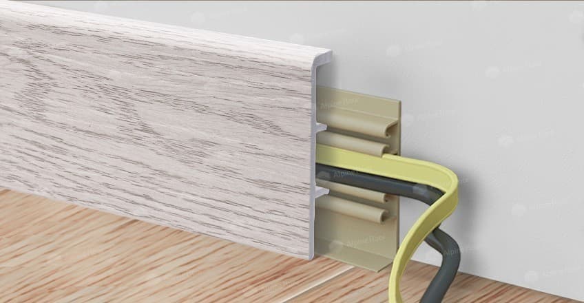 Плинтус Alpine Floor Rico Concept 80 Ясень Арктик, RC 80010