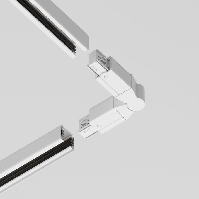 Коннектор поворотный шарнирный Trinity белый, TRA005CS-31W, изображение 2