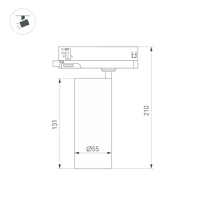Светильник LGD-SILMA-4TR-R55-4W Warm2700 (BK, 4 deg, 230V), Arlight, 060464, изображение 2 Светильник LGD-SILMA-4TR-R55-4W Warm2700 (BK, 4 deg, 230V), Arlight, 060464, изображение 2