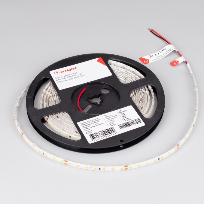 Светодиодная лента герметичная RTW-SE-A98-8mm 24V Day4000 (10 W/m, IP65, 2835, 5m), Arlight, 021876(2), изображение 2 Светодиодная лента герметичная RTW-SE-A98-8mm 24V Day4000 (10 W/m, IP65, 2835, 5m), Arlight, 021876(2), изображение 2