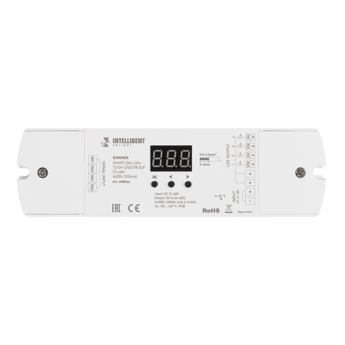 INTELLIGENT ARLIGHT Диммер SMART-DALI-204-72-SH-DT6/DT8-SUF (12-48V, 4x350-1200mA), Arlight, 038544, изображение 3 INTELLIGENT ARLIGHT Диммер SMART-DALI-204-72-SH-DT6/DT8-SUF (12-48V, 4x350-1200mA), Arlight, 038544, изображение 3