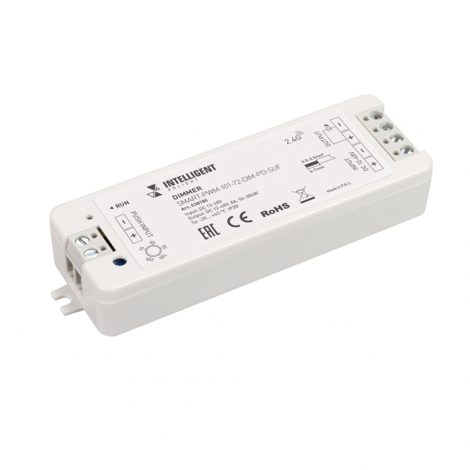 INTELLIGENT ARLIGHT Диммер SMART-PWM-101-72-DIM-PD-SUF (12-48V, 1x8A, SS, 2.4G), Arlight, 038180, изображение 1 INTELLIGENT ARLIGHT Диммер SMART-PWM-101-72-DIM-PD-SUF (12-48V, 1x8A, SS, 2.4G), Arlight, 038180, изображение 1