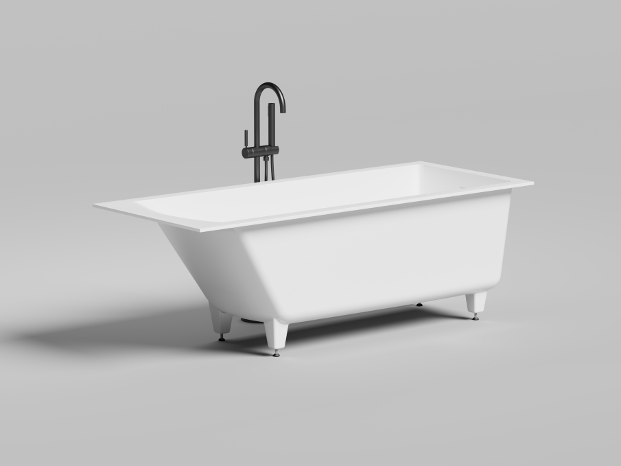Ванна из литьевого камня Salini Cascata Kit 170x70 104813M белая матовая встраиваемая