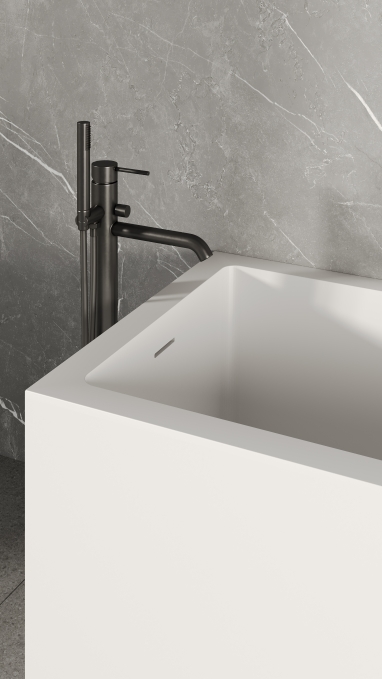 Ванна из литьевого камня Salini Cascata Kit 170x70 104813M белая матовая встраиваемая