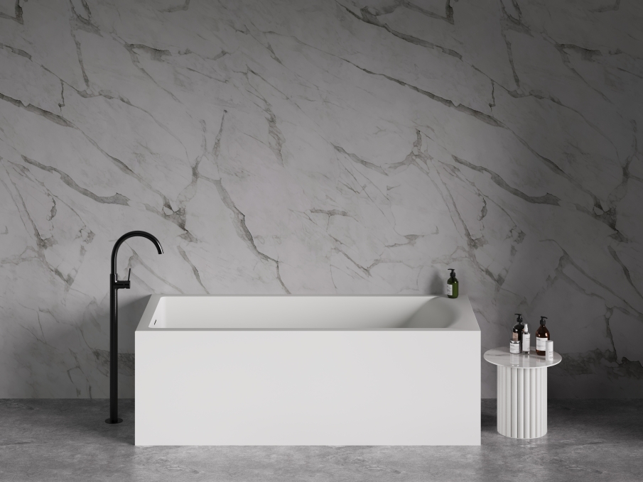 Ванна из литьевого камня Salini Cascata Kit 170x70 104813M белая матовая встраиваемая