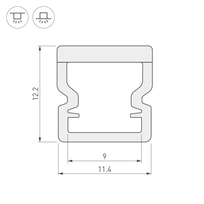 Профиль WPH-LINE-1212-2000 OPAL, Arlight, 023302, изображение 2 Профиль WPH-LINE-1212-2000 OPAL, Arlight, 023302, изображение 2