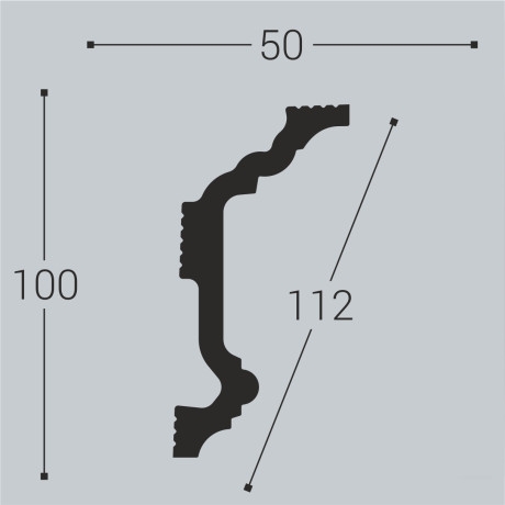 Карниз Bello Deco К4 100-50 Карниз Bello Deco К4 100-50