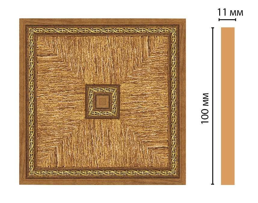 Вставка цветная Decomaster 156-2-4, 100x100x11 мм Вставка цветная Decomaster 156-2-4, 100x100x11 мм