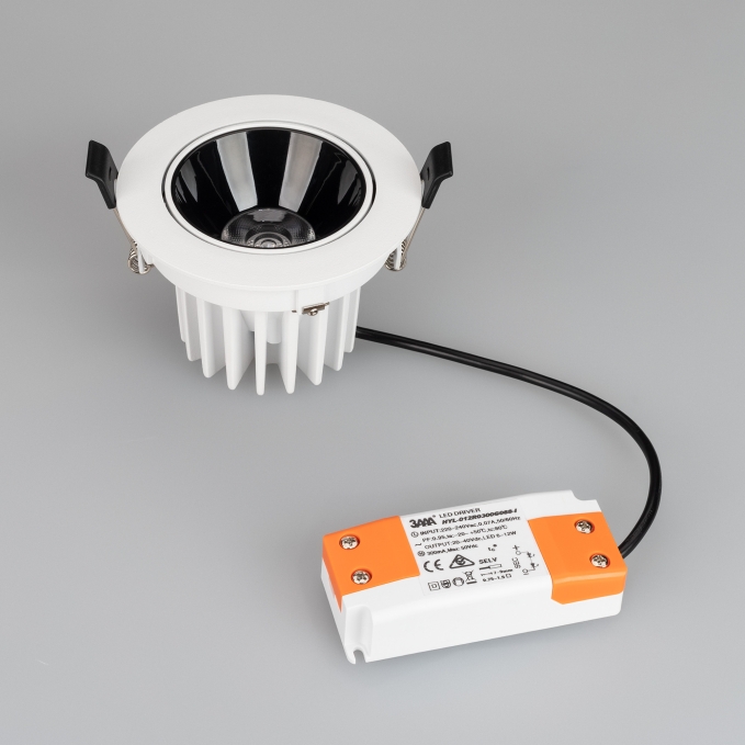 Светильник MS-FORECAST-BUILT-TURN-R102-12W Day4000 (WH-WH, 32 deg, 230V), Arlight, 037098 Светильник MS-FORECAST-BUILT-TURN-R102-12W Day4000 (WH-WH, 32 deg, 230V), Arlight, 037098