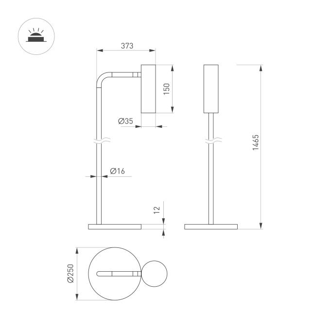 Светильник SP-VERDI-FLOOR-3W Warm3000 (BR, 20 deg, 230V), Arlight, 058488, изображение 6 Светильник SP-VERDI-FLOOR-3W Warm3000 (BR, 20 deg, 230V), Arlight, 058488, изображение 6