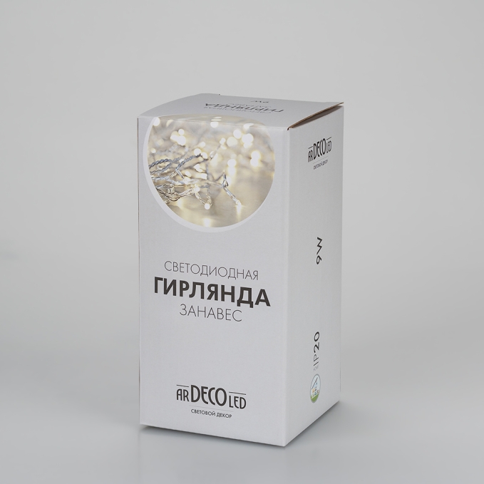 Светодиодная гирлянда ARD-CURTAIN-HOME-1500x1500-CLEAR-144LED Warm (230V, 6W), Arlight, 024830, изображение 2 Светодиодная гирлянда ARD-CURTAIN-HOME-1500x1500-CLEAR-144LED Warm (230V, 6W), Arlight, 024830, изображение 2